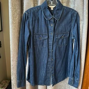 Banana Republic Blue Denim Blouse